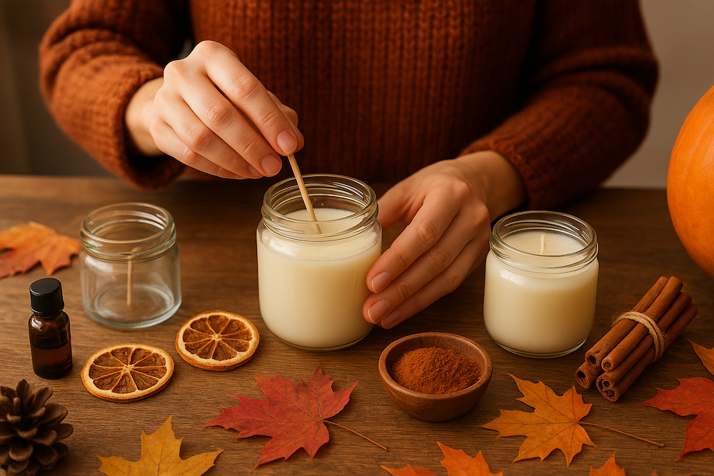 Cozy & Creative Fall DIY Projects and Activities for Your Home - Homemade Scented Candles
